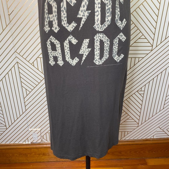 Chaser Free People ACDC Leopard T-Shirt Dress Gray - Picture 6 of 12